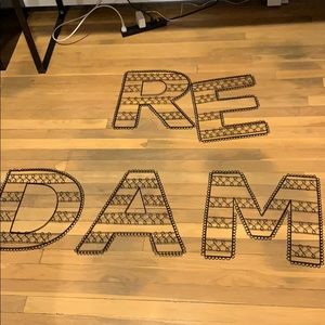 Wire spelling wall art